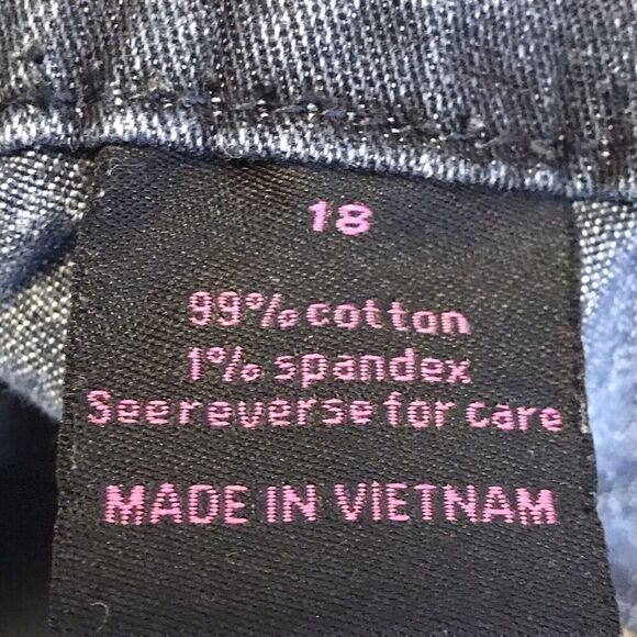 Torrid Womens Jeans Size 18 Straight Leg‎ Embroidered Logo Stretch 5 Pocket Blue - Picture 8 of 9